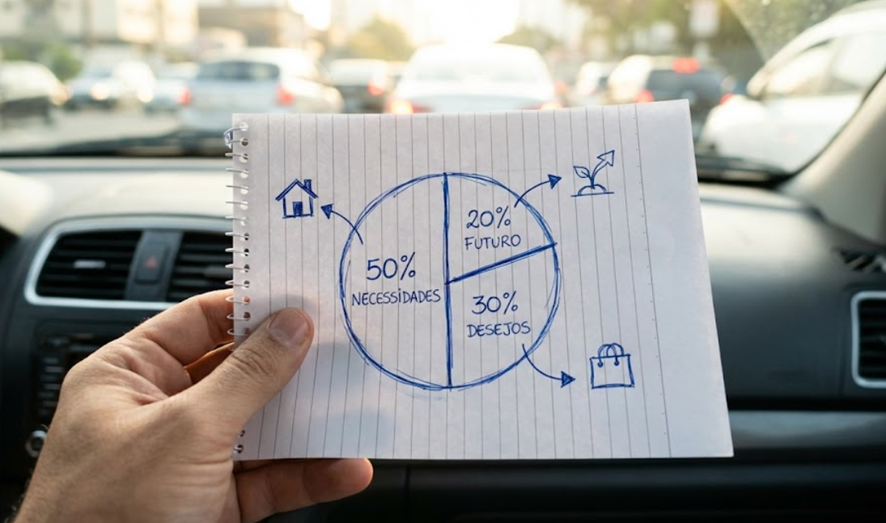 O Primeiro Salário (de novo) e a Regra do 50-30-20: Uma conversa no trânsito